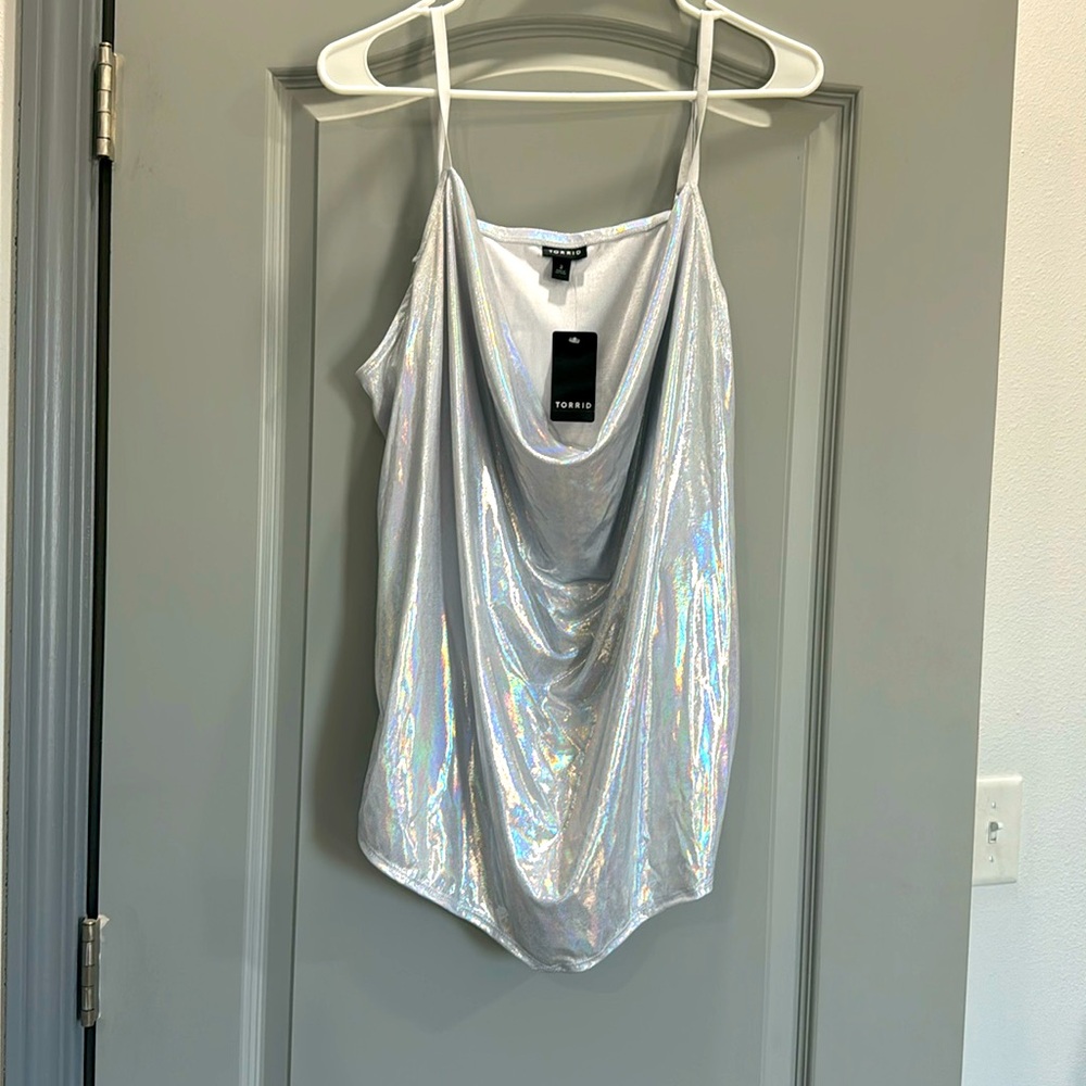 New with tags on Torrid liquid shine cowl cami